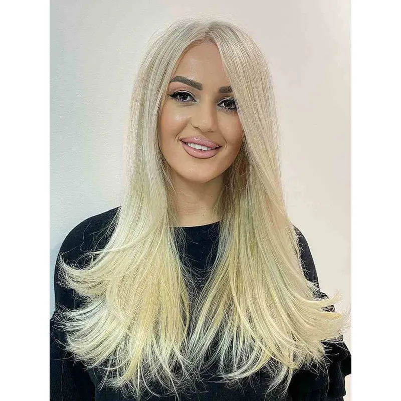 Long Hair Wigs Lace Front Without Bangs Wigs Synthetic Straight Wigs