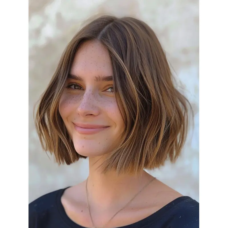 Wavy Bob Wig Blonde Monofilament Synthetic 10" Chin Length Wigs