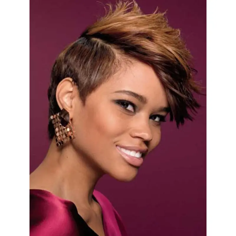 African American Short Wigs Styles 4" Boycuts Monofilament Wigs