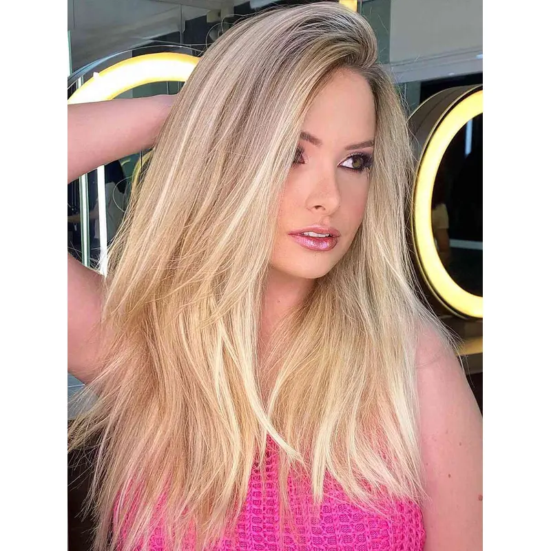 Long Wigs Lace Front Straight Wigs Without Bangs Synthetic Wigs