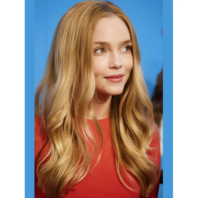 Human Hair Wig Long Layered Lace Front 18" Wigs