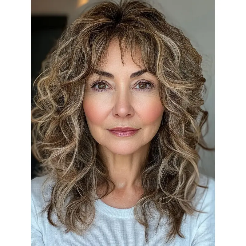 Long Curly Blonde Wig Synthetic 16" Monofilament Wigs