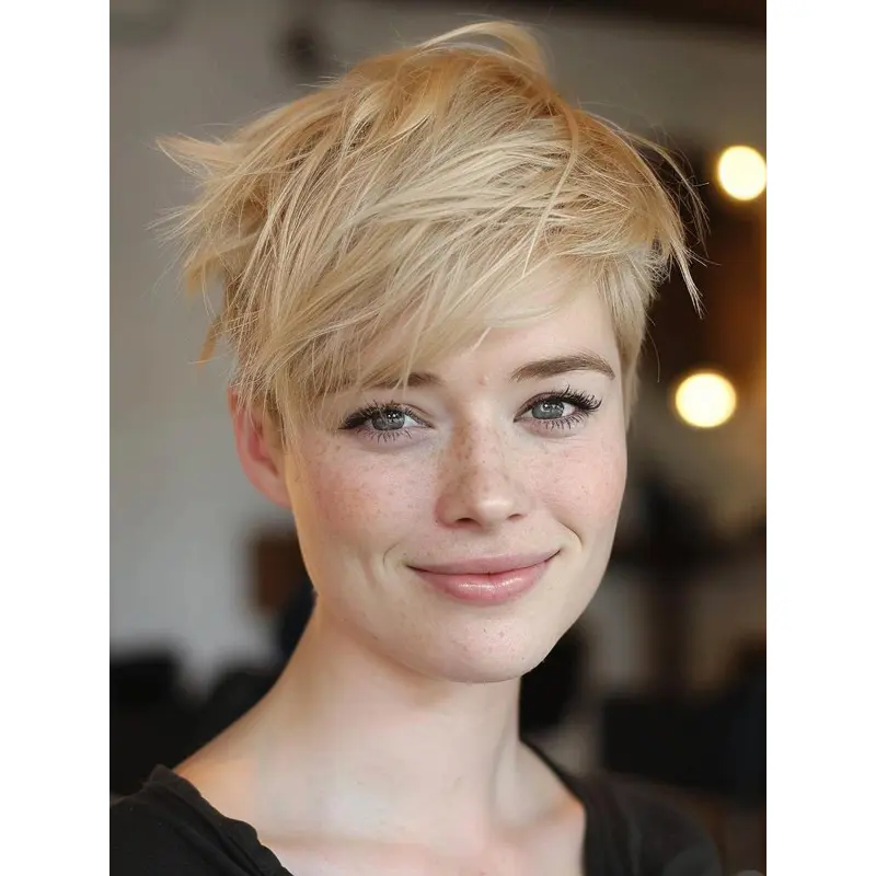 Short Human Hair Wigs For Women Monofilament Layered 4" Wigs
