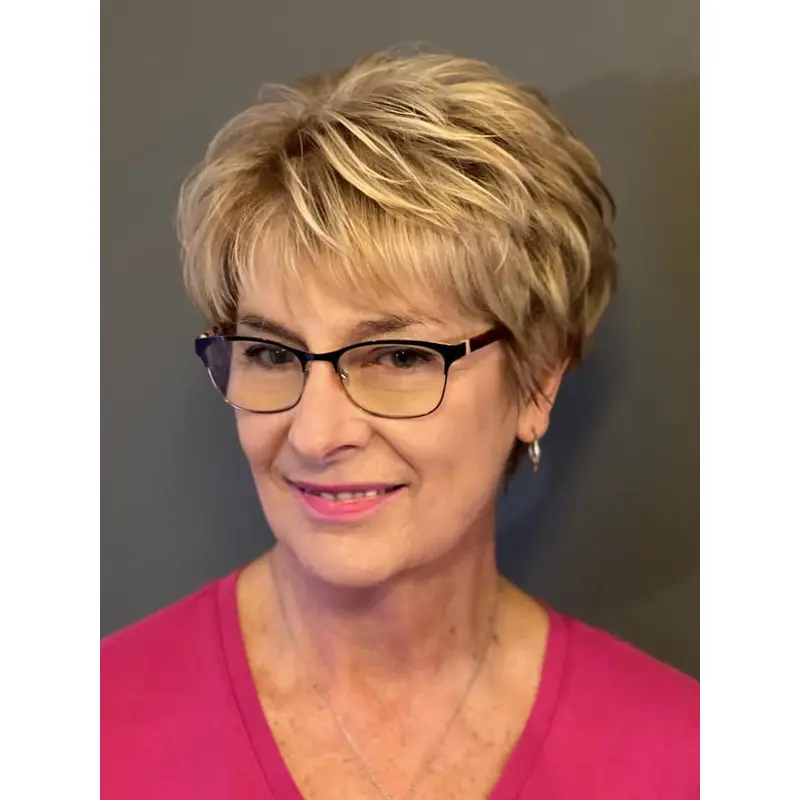 Short Lace Front Wigs Synthetic 6" With Bangs Wigs