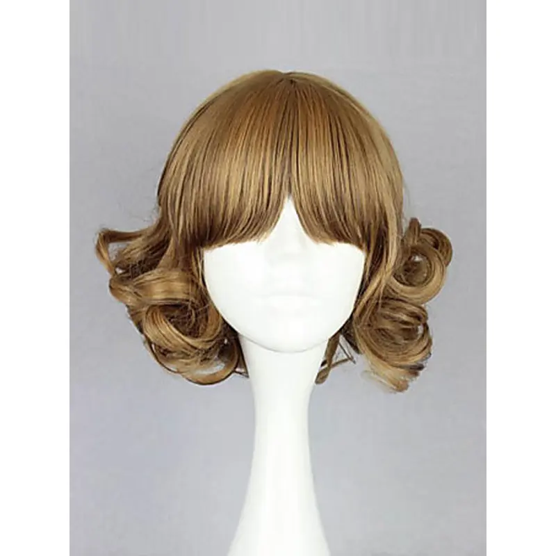Designed Blonde Wavy Chin Length Bob Wigs