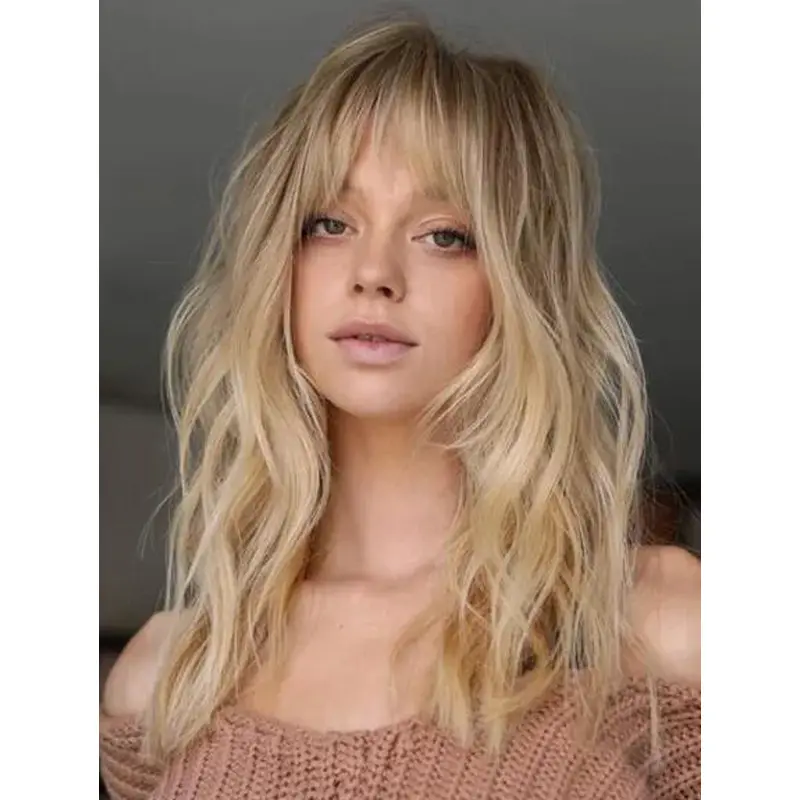 Ginger Wigs For Women Lace Front Blonde Long Soft French Inspired Shag Wigs