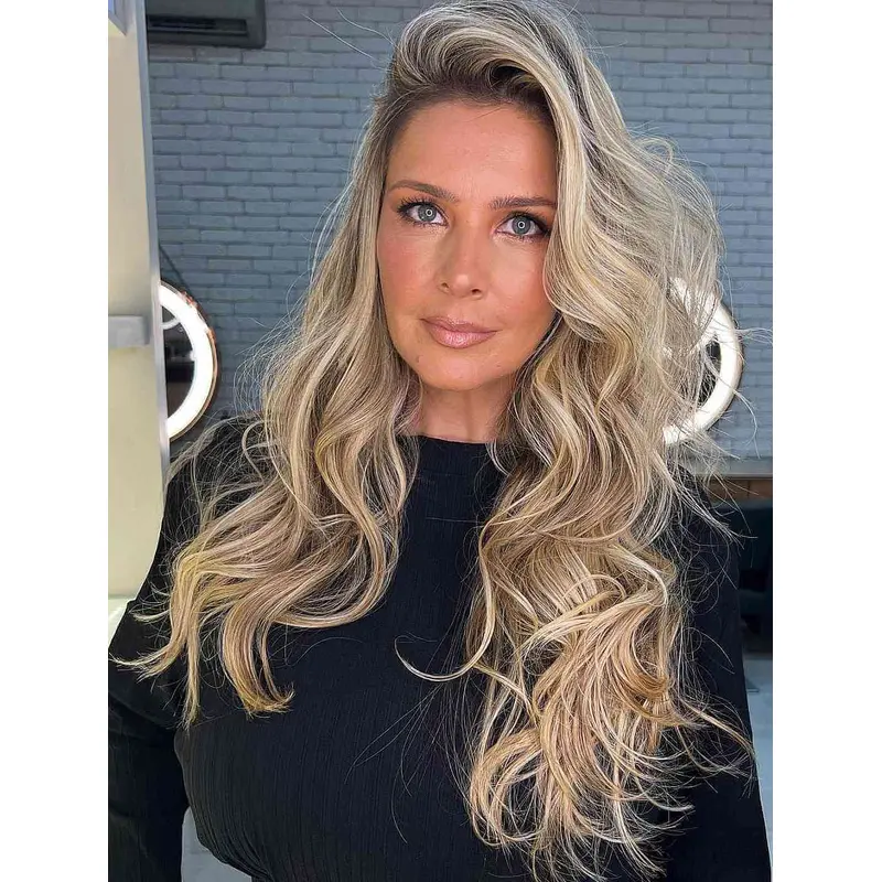 Long Hair Wigs That Look Real Lace Front Wigs Wavy Synthetic Wigs