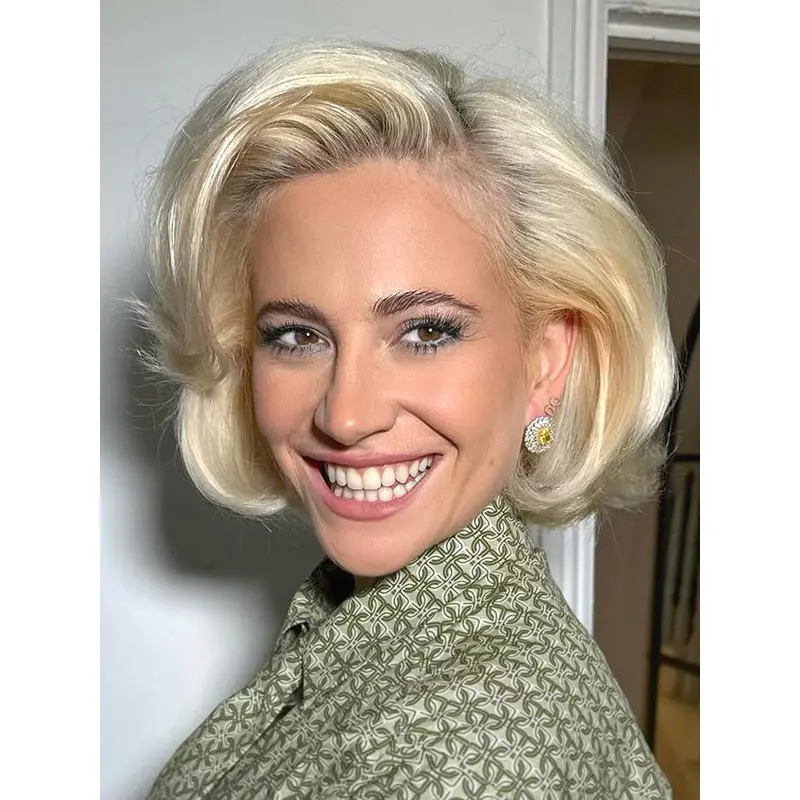 Short Blonde Wig Bobs 10" Lace Front Wigs