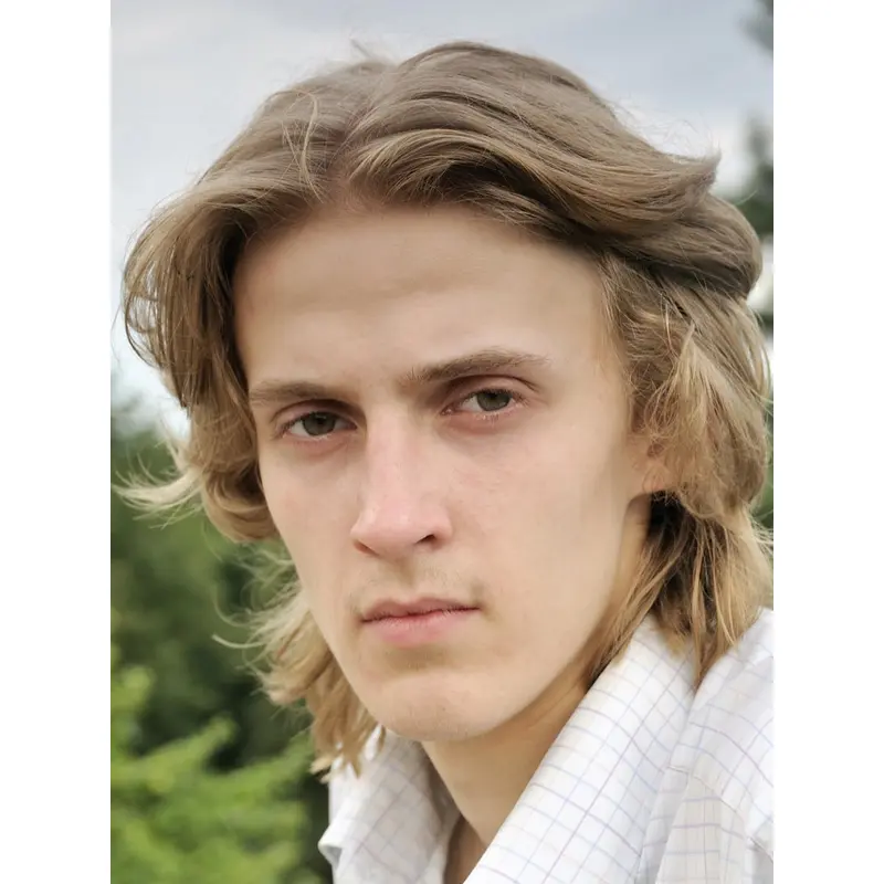 Mens Front Lace Wigs Wavy Blonde Sythetic Wigs