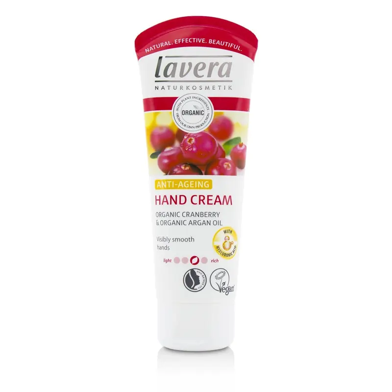 Lavera Organic Cranberry & Argan Oil Anti-Ageing Hand Cream  75ml/2.5oz
