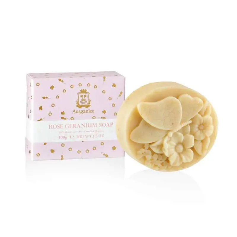 Ausganica ORGANIC ROSE GERANIUM Soap  100g
