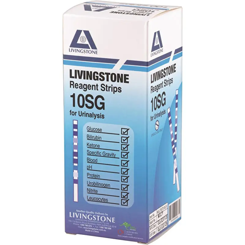 Dispensary & Clinic Items Livingstone Urinalysis Reagent Strips 10SG (10 Panel) x 100 Pack