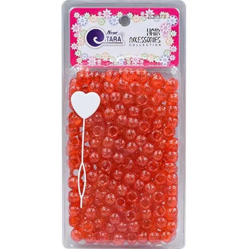 Tara Large Hair Beads - Red Crystal Jumbo Pack #9373
