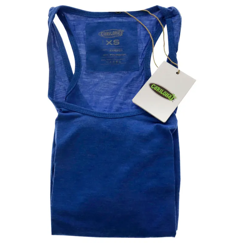 Cariloha Bamboo Racer Tank - Reef Blue Heather by Cariloha for Women - 1 Pc Tank Top (XS)