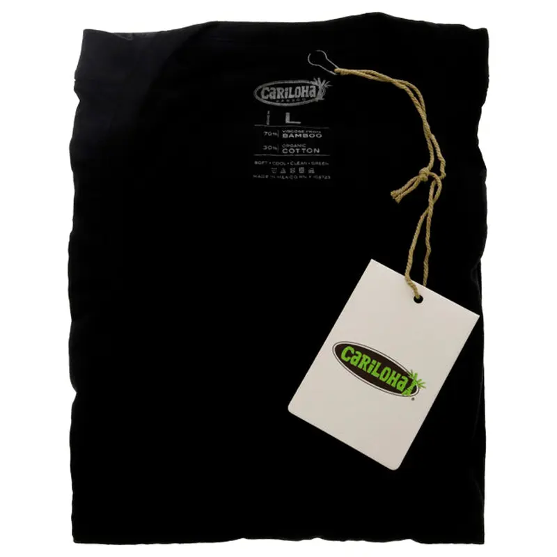 Cariloha Bamboo V-Neck Tee - Black by Cariloha for Women - 1 Pc T-Shirt (L)