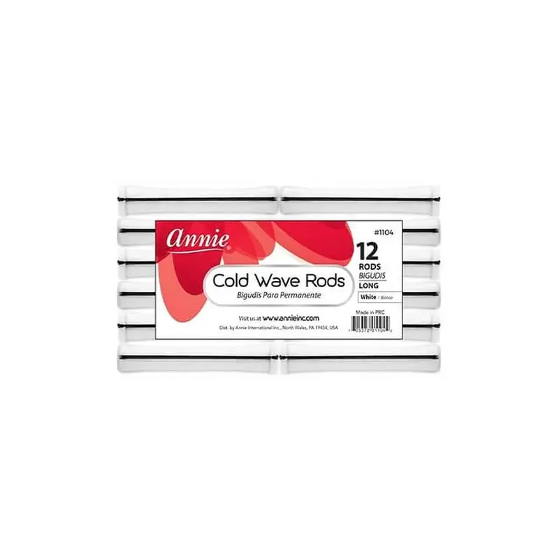 Annie #1104 Long Cold Wave Rods 12 ct White