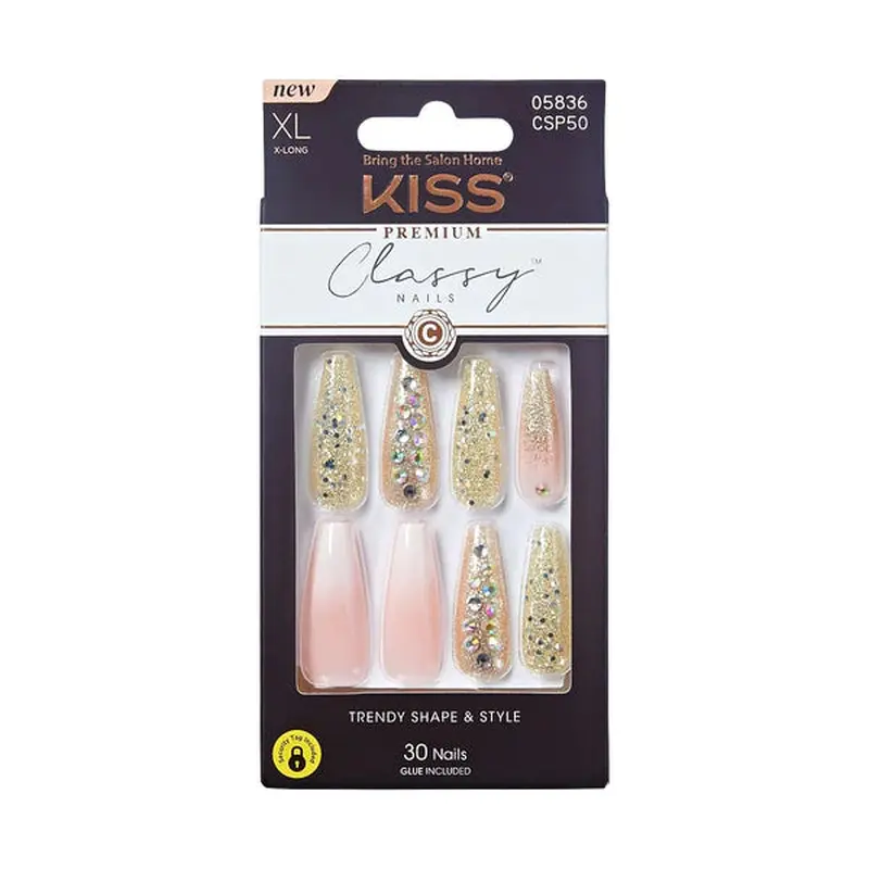 Kiss Classy Premium 30-Count XL-Long Length Nails