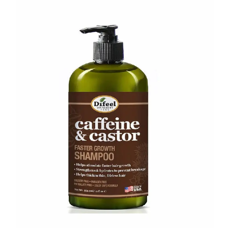 Difeel: Caffeine & Castor Shampoo for Faster Hair Growth 12oz