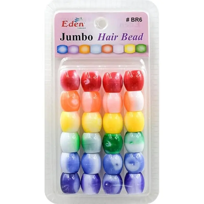 Eden Jumbo Hair Beads - Assorted 2 Tone #BR6WAST