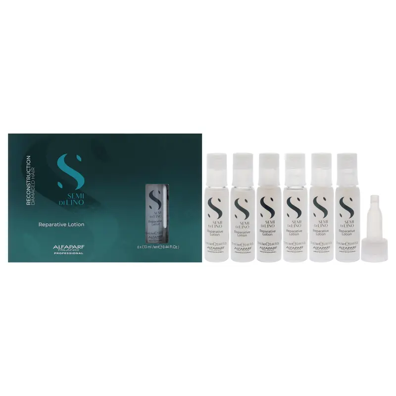 Alfaparf Milano Semi Di Lino Reconstruction Reparative Lotion by Alfaparf Milano for Unisex - 6 x 0.44 oz Lotion