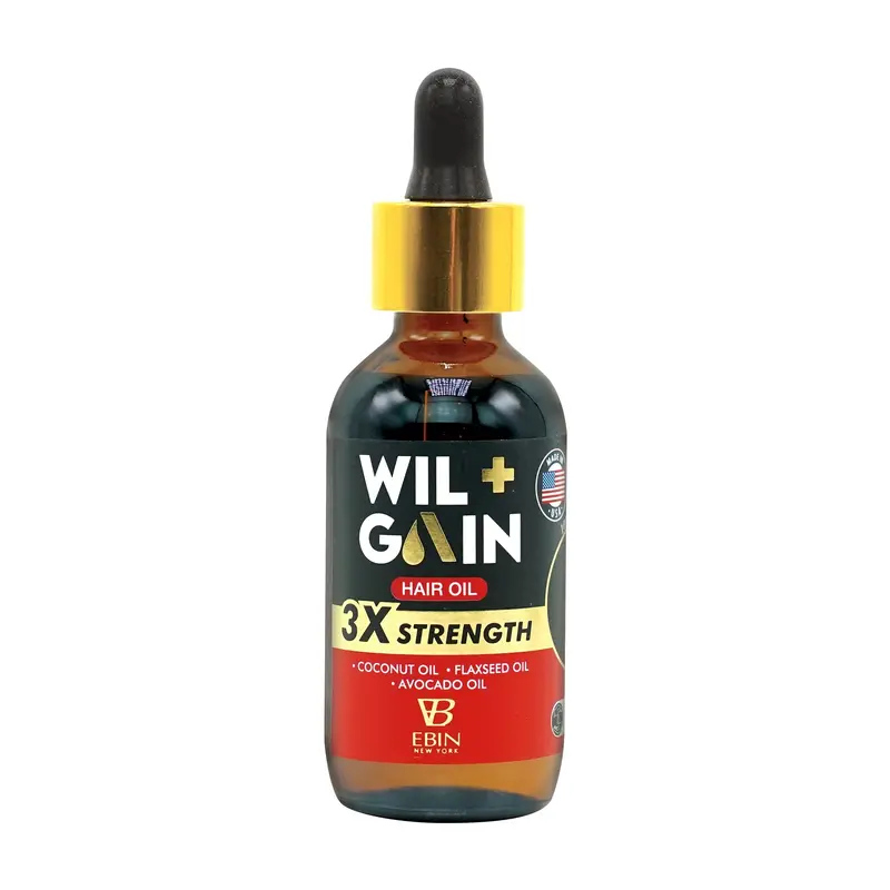 EBIN Wil+Gain 3X Strength Hair Oil - Protecting & Moisturizing w/Coconut + Flaxseed + Avocado Oil