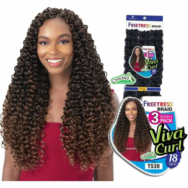 FreeTress: 3X Viva Curl 18" Crochet Braids - FINAL SALE