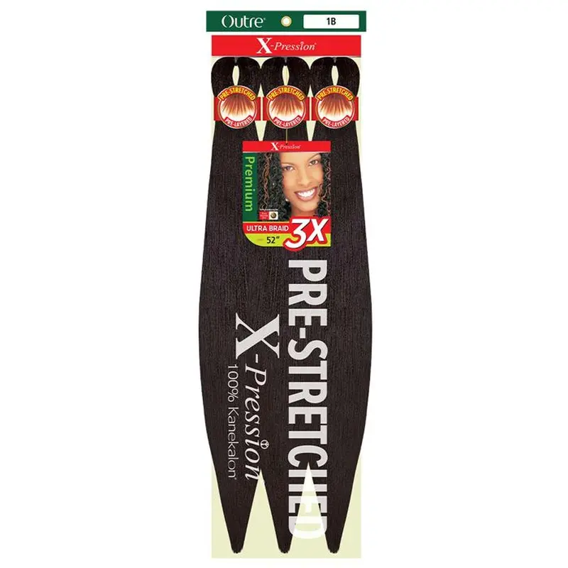 Outre Xpression Pre-Stretched Braiding Hair 3X's Pack - 52"