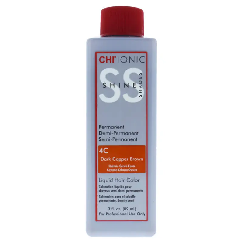 CHI Ionic Shine Shades Liquid Hair Color - 4C Dark Copper Brown by CHI for Unisex - 3 oz Hair Color