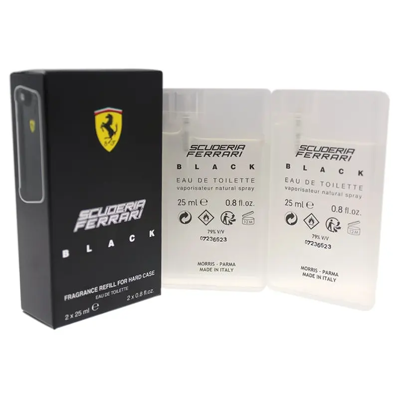 Ferrari Ferrari Black Fragrance Refill For Hard Case by Ferrari for Men - 2 x 0.8 oz EDT Spray (Refill)