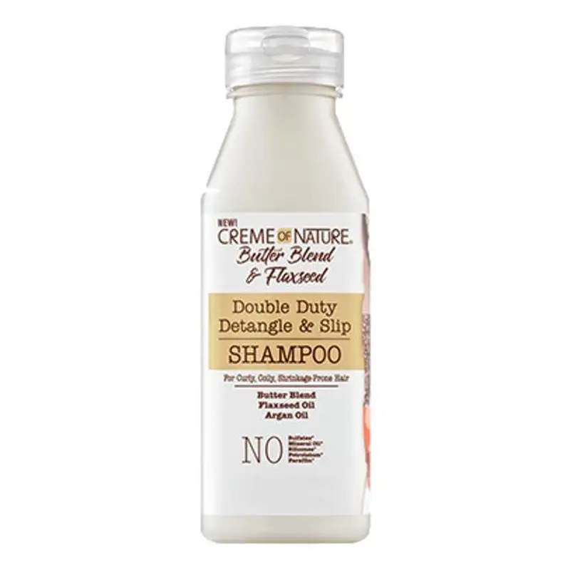 Creme Of Nature Butter Blend & Flaxseed Double Duty Detangle & Slip Shampoo