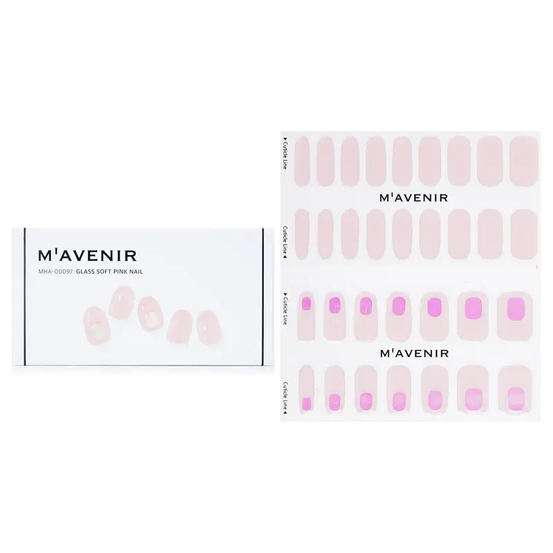 Mavenir Nail Sticker (Pink) - # Glass Soft Pink Nail  32pcs