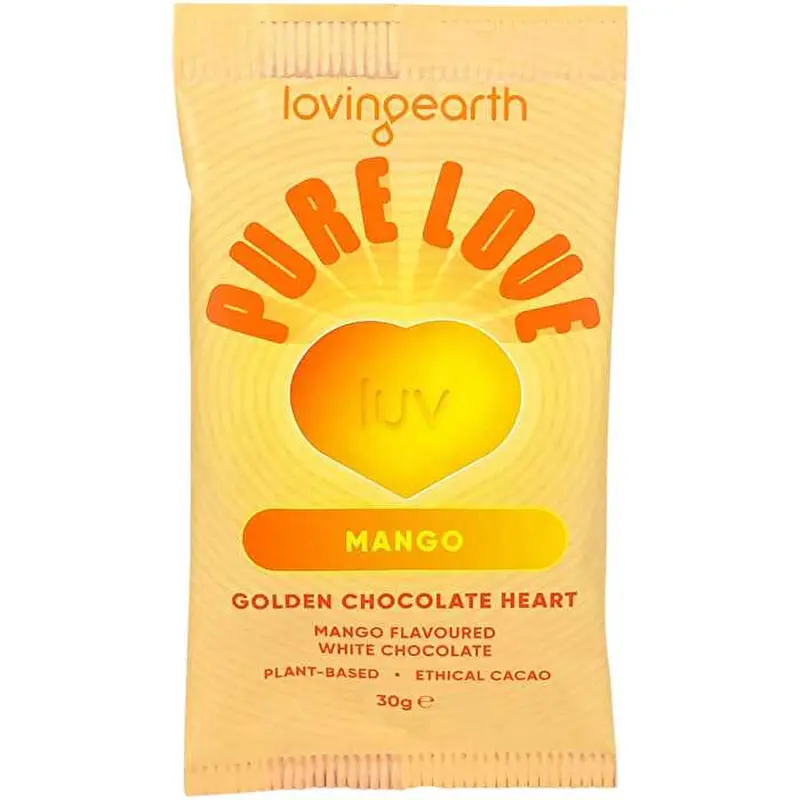 Loving Earth Mango White Chocolate Heart 16x30g