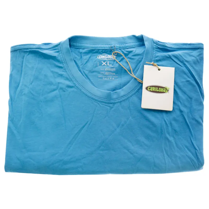 Cariloha Bamboo Crew Tee - Caribbean Blue by Cariloha for Men - 1 Pc T-Shirt (XL)
