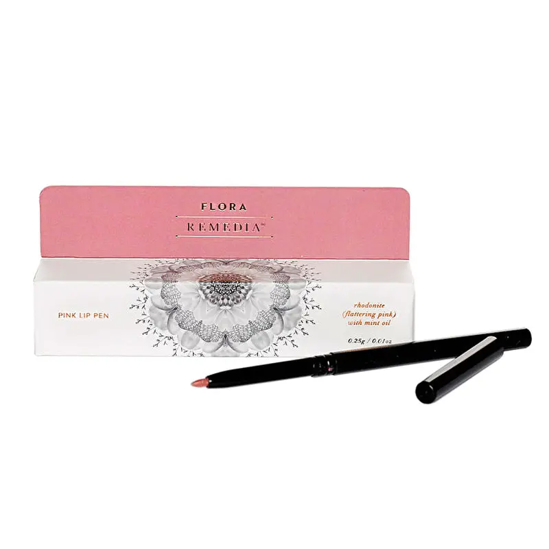 Flora Remedia Lip Pen Pink (Rhodonite Flattering Pink with Mint Oil) 0.25g