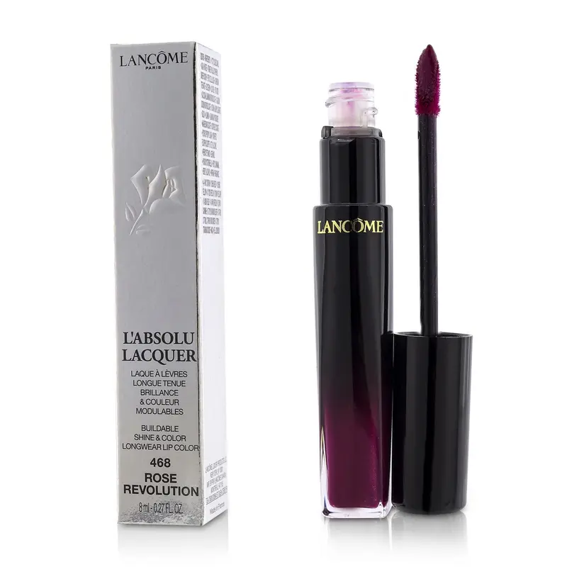 Lancome L'Absolu Lacquer Buildable Shine & Color Longwear Lip Color - # 468 Rose Revolution  8ml/0.27oz