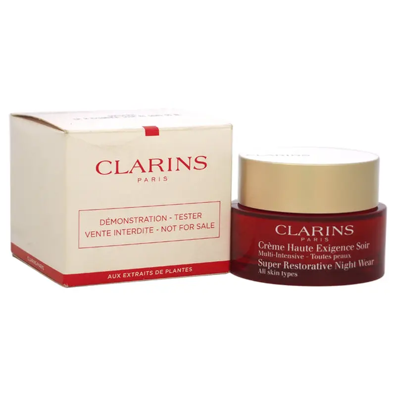 Clarins Super Restorative Night Wear All Skin Types by Clarins for Unisex - 1.7 oz Cream (Tester)