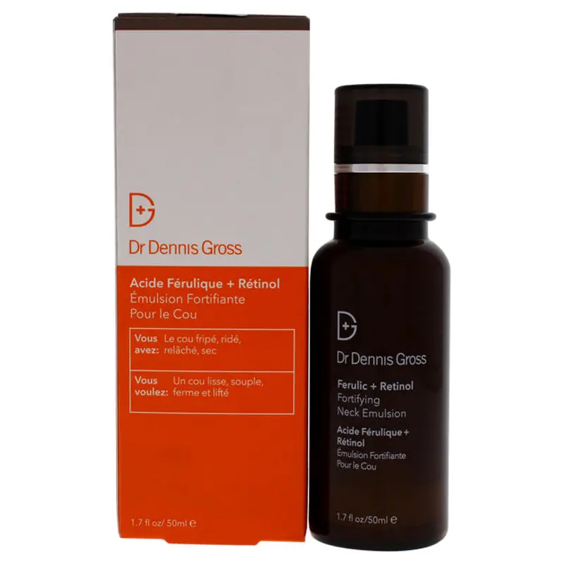 Dr Dennis Gross Ferulic Plus Retinol Fortifying Neck Emulsion by Dr. Dennis Gross for Unisex - 1.7 oz Emulsion