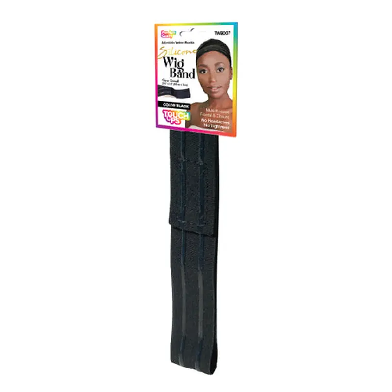 Touch Down Adjustable Wig Band w/ Silicone - Black