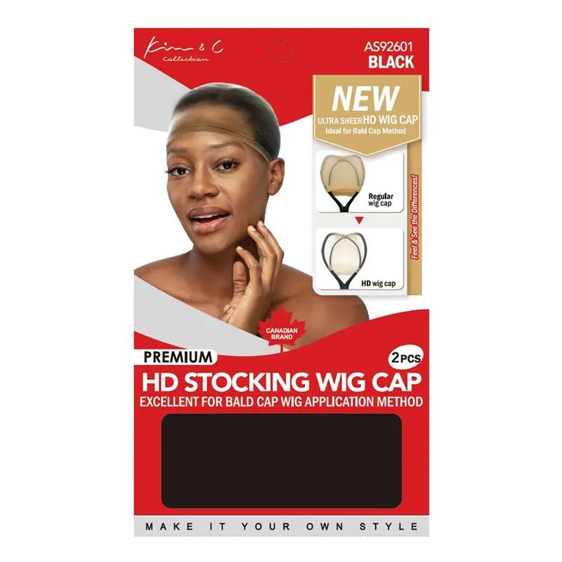Premium HD Stocking Wig Cap 2pc #92601 Black - Dollar Deals
