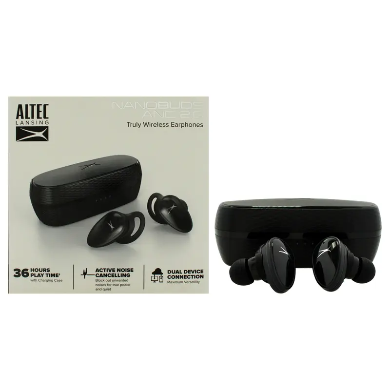 Altec Lansing NanoBuds ANC 2.0 Headphones - Black by Altec Lansing for Unisex - 1 Pc Headphones