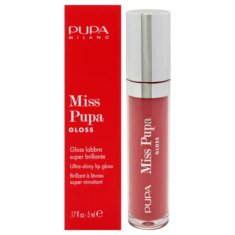 Pupa Milano Miss Pupa Gloss Ultra-Shine Lip Gloss - 402 Blossom Pink by Pupa Milano for Women - 0.17 oz Lip Gloss