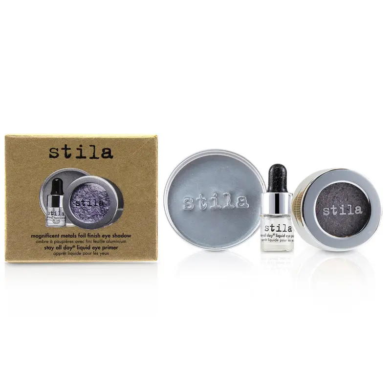 Stila Magnificent Metals Foil Finish Eye Shadow With Mini Stay All Day Liquid Eye Primer - Metallic Lavender  2pcs