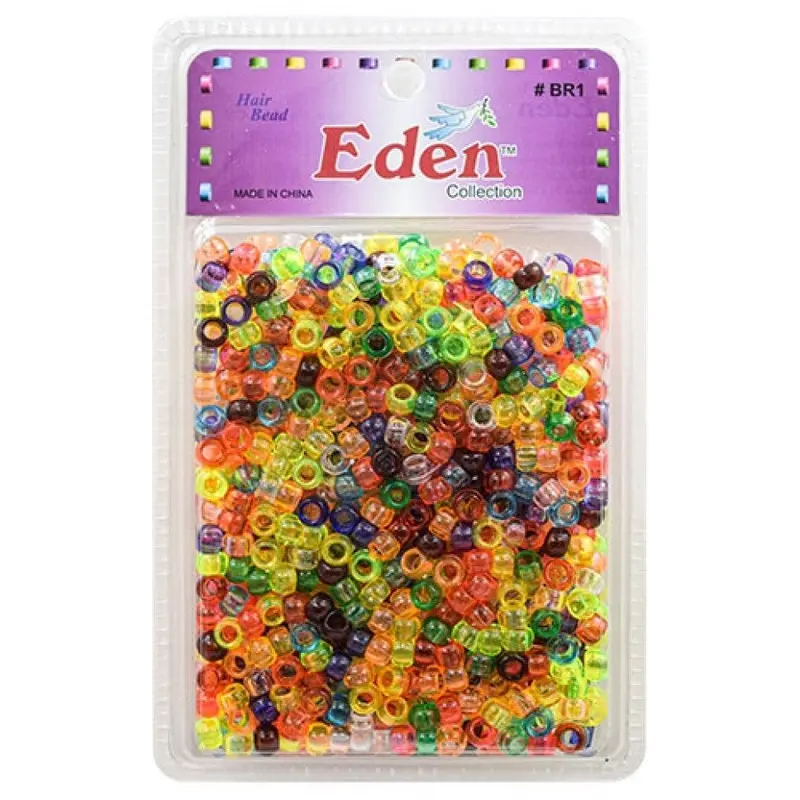 Eden Small Hair Beads Jumbo Pack - Clear Assorted #BR1CM