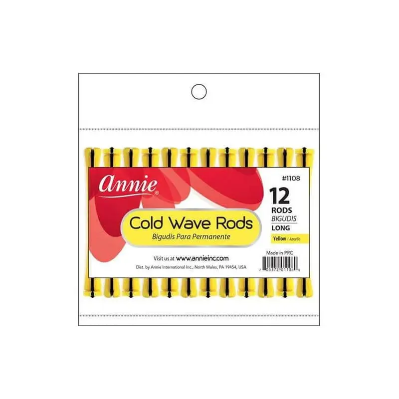 Annie #1108 2/5" Long Cold Wave Rods 12 ct Yellow