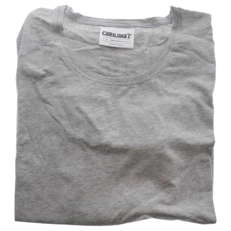 Cariloha Bamboo Athletic Long-Sleeve T-Shirt - Light Heather Gray by Cariloha for Women - 1 Pc T-Shirt (L)