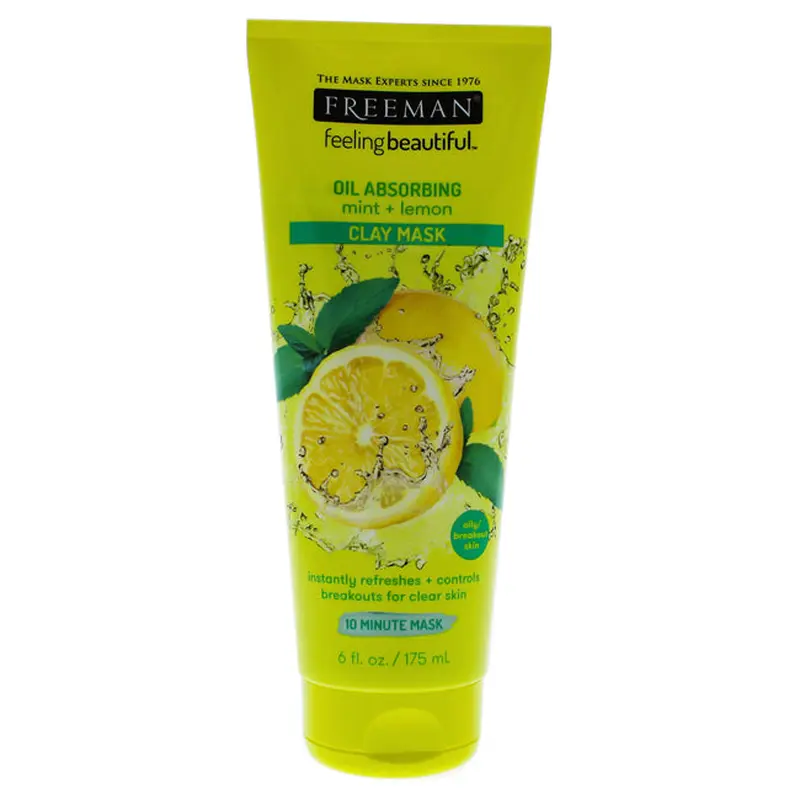Freeman Feeling Beautiful Clay Mask Mint and Lemon by Freeman for Unisex - 6 oz Mask