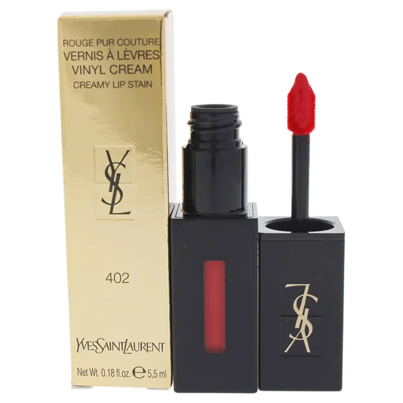 Yves Saint Laurent Vernis a Levres Vinyl Cream Lip Stain - 402 Rouge Remix by Yves Saint Laurent for Women - 0.18 oz Lip Gloss