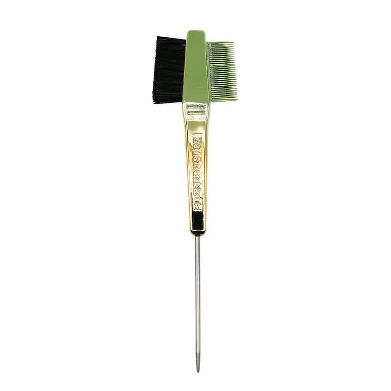 Edge Booster Edge Hair Brush + Comb - Green & Gold