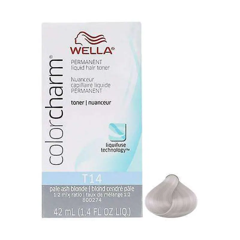 Wella Color Charm Permanent Liquid Hair Toner - T14 Pale Ash Blonde
