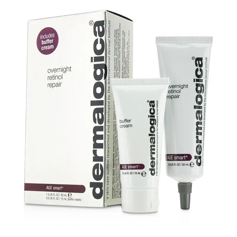 Dermalogica Age Smart Set: Overnight Retinol Repair 30ml + Buffer Cream 15ml  2pcs